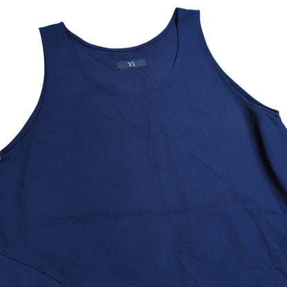 Y's Navy Wool Gabardine No Sleeve One Piece