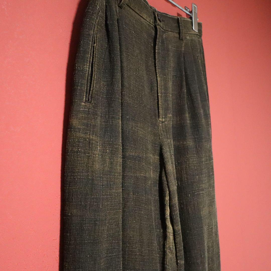 ISSEY MIYAKE 99SS Woven Wide Slacks Brown Size M