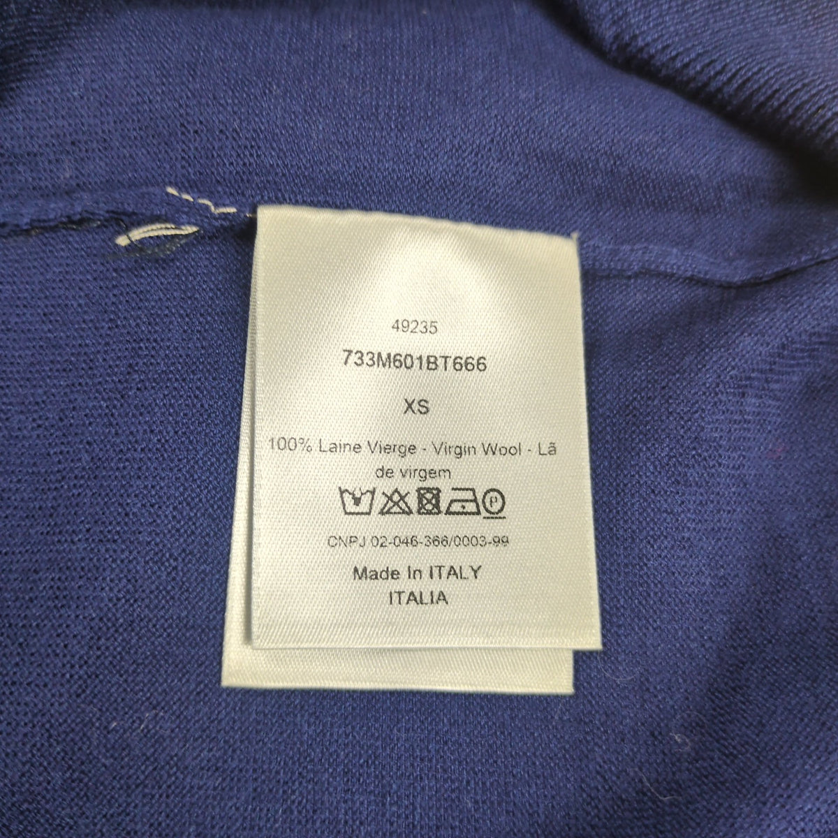 Dior Homme Bee Embroidered Crew Neck Wool Sweater Size XS