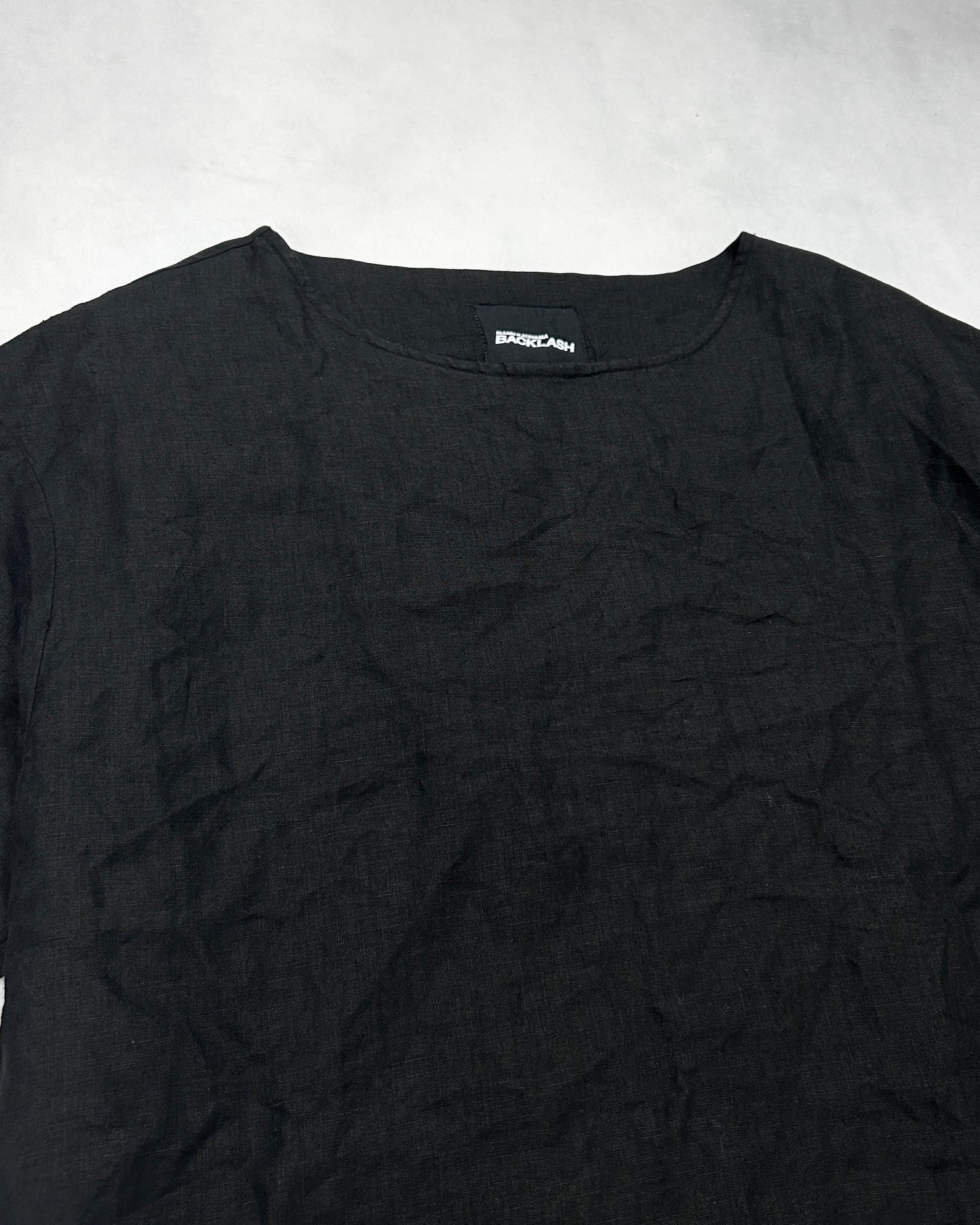 Isamu Katayama Backlash Cowhide Seam Linen Tee Size L