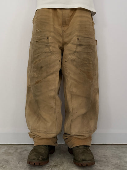 Carhartt Beige Damaged Work Pants