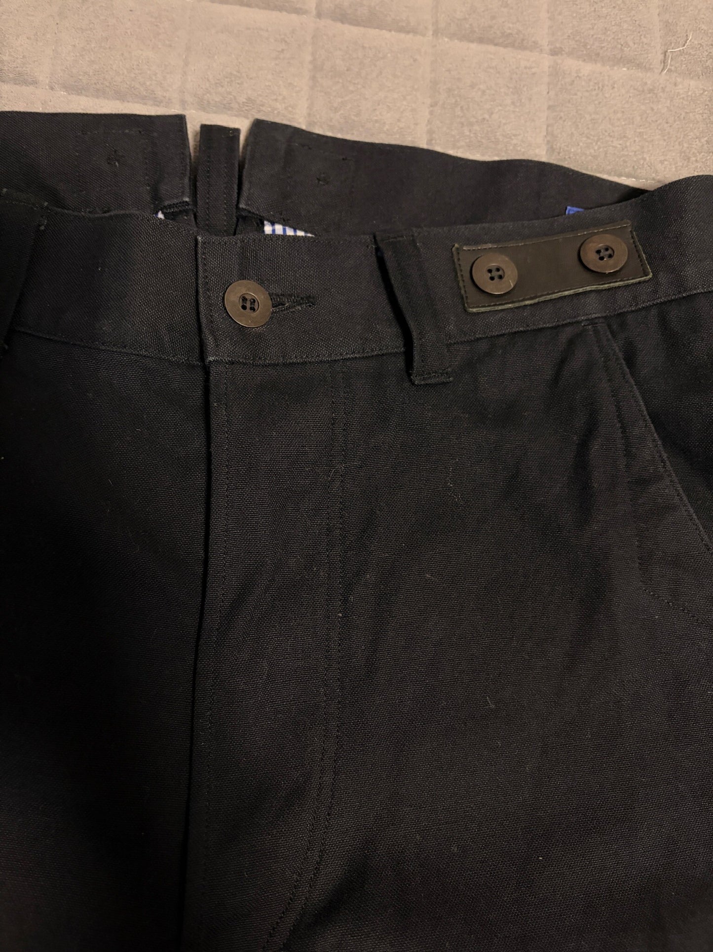 JUNYA WATANABE MAN AW12 Corduroy Trim Pants Black Size XS