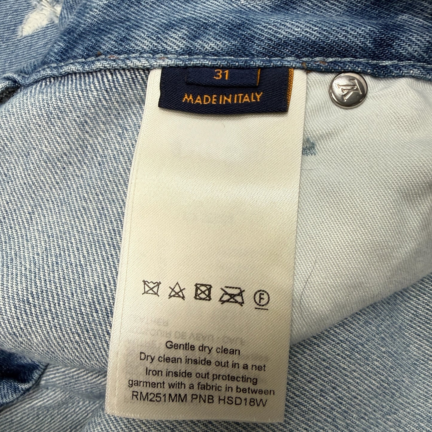 LOUIS VUITTON 25SS Monogram Skate Denim Pants Size 31