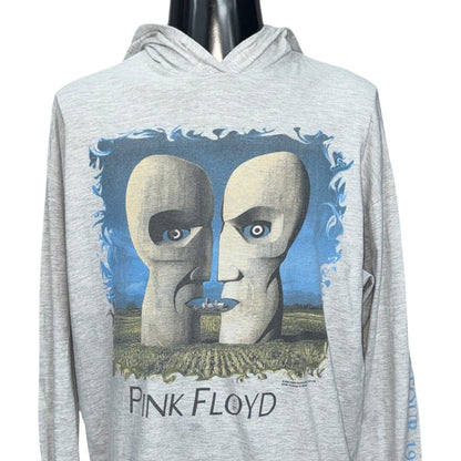 PINK FLOYD 90s Vintage THE DIVISION BELL Hooded Long Sleeve Size XL