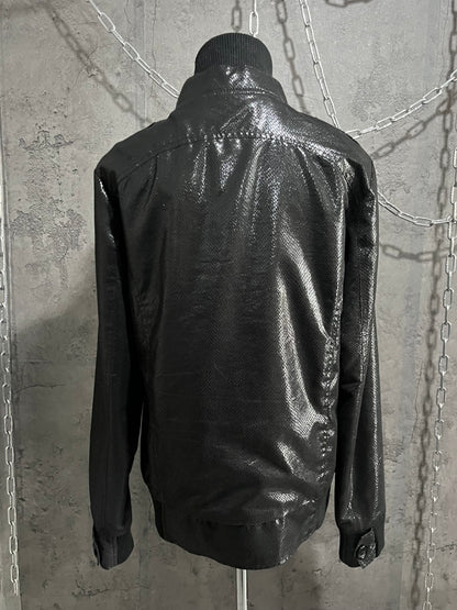 Joyrich Python Faux Leather Jacket Black Size M