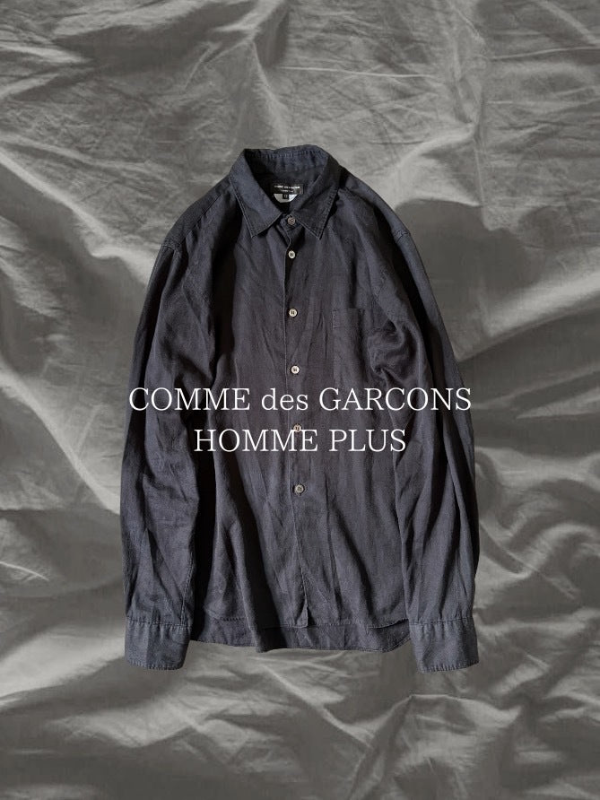 COMME des GARÇONS HOMME PLUS AW15 Tonal Shirt Black Size XS