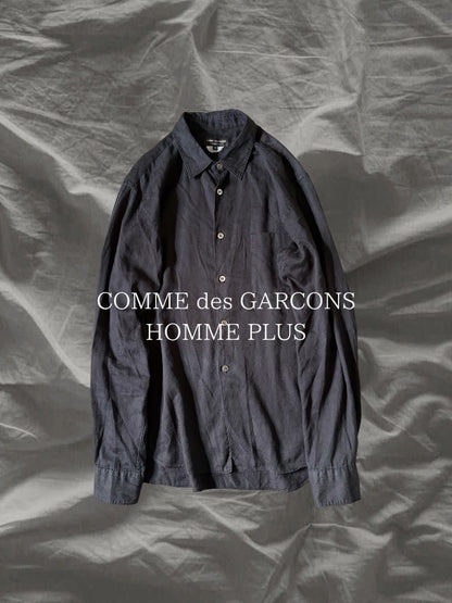 COMME des GARÇONS HOMME PLUS AW15 Tonal Shirt Black Size XS