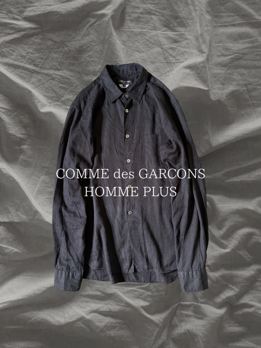 COMME des GARÇONS HOMME PLUS AW15 Tonal Shirt Black Size XS