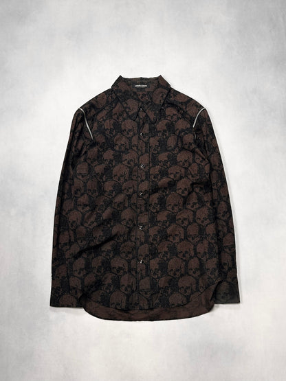 Undercover 1990s Variable Skull Western Shirt Brown Size M