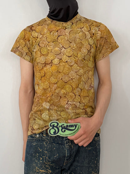 Jeremy Scott Design Polyester T-Shirt Size S