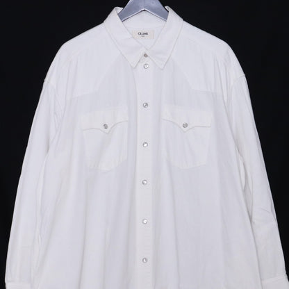 CELINE 23AW Western Painter Shirt White Size XS