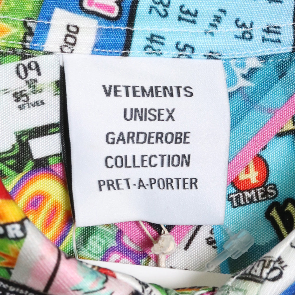 VETEMENTS 22AW Lottery Fluid Jersey Shirt Multi Size S