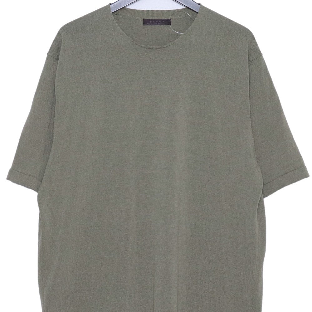 DEVOA 26AW Cotton Nylon Rayon SS Knit Green Size 2