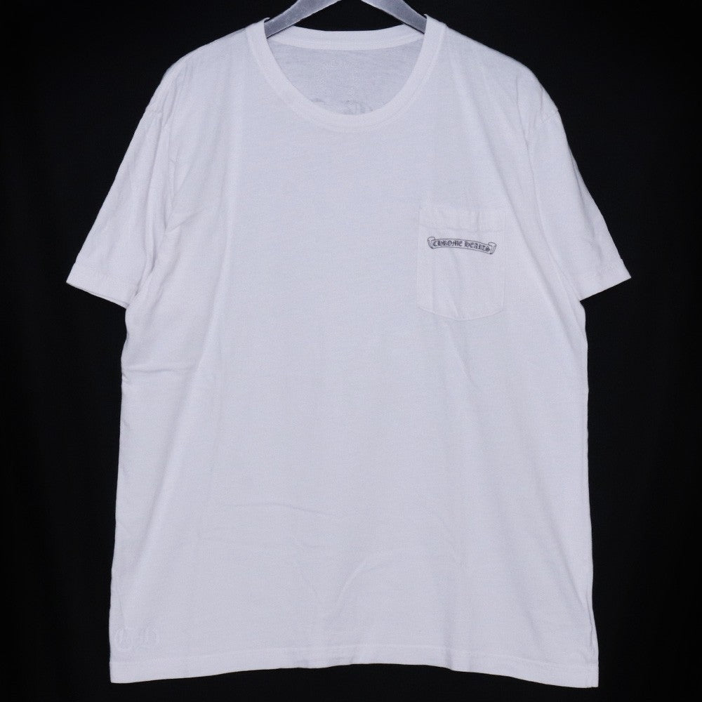 CHROME HEARTS Back Arch Logo USA Print T-Shirt White Size XL