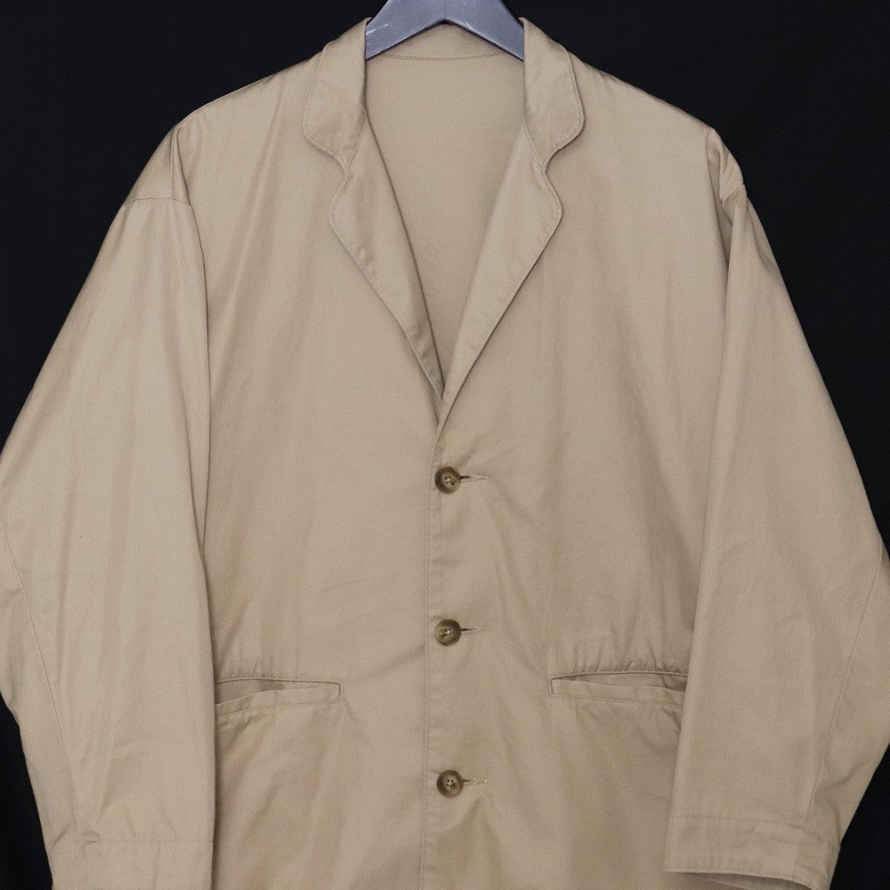 PORTER CLASSIC Cotton Gabardine Wide Blazer Beige Size S
