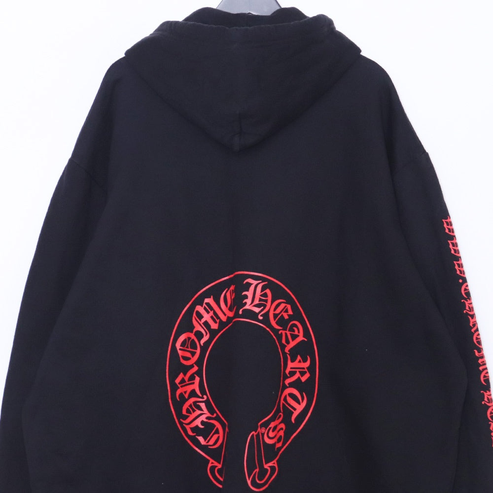 CHROME HEARTS Online Exclusive Hoodie Black/Red Size XXL