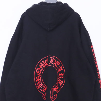 CHROME HEARTS Online Exclusive Hoodie Black/Red Size XXL