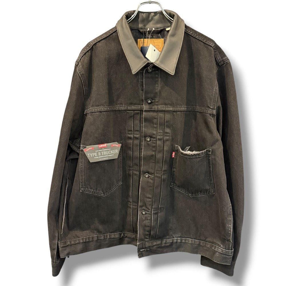 Levi's EDIFICE Collab Leather Collar Jacket Black Size XL