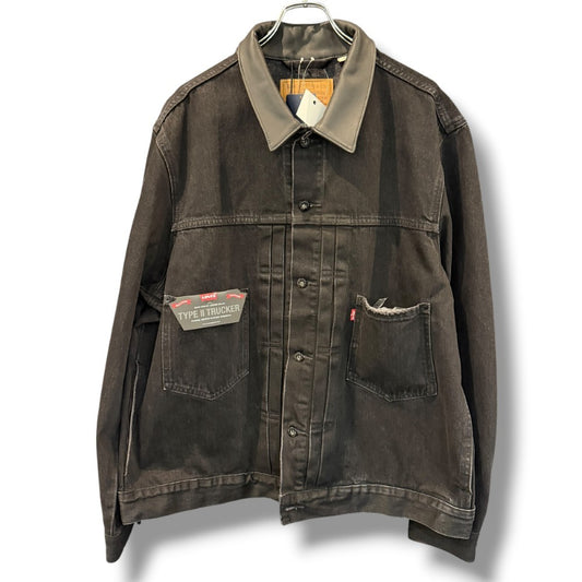 Levi's EDIFICE Collab Leather Collar Jacket Black Size XL