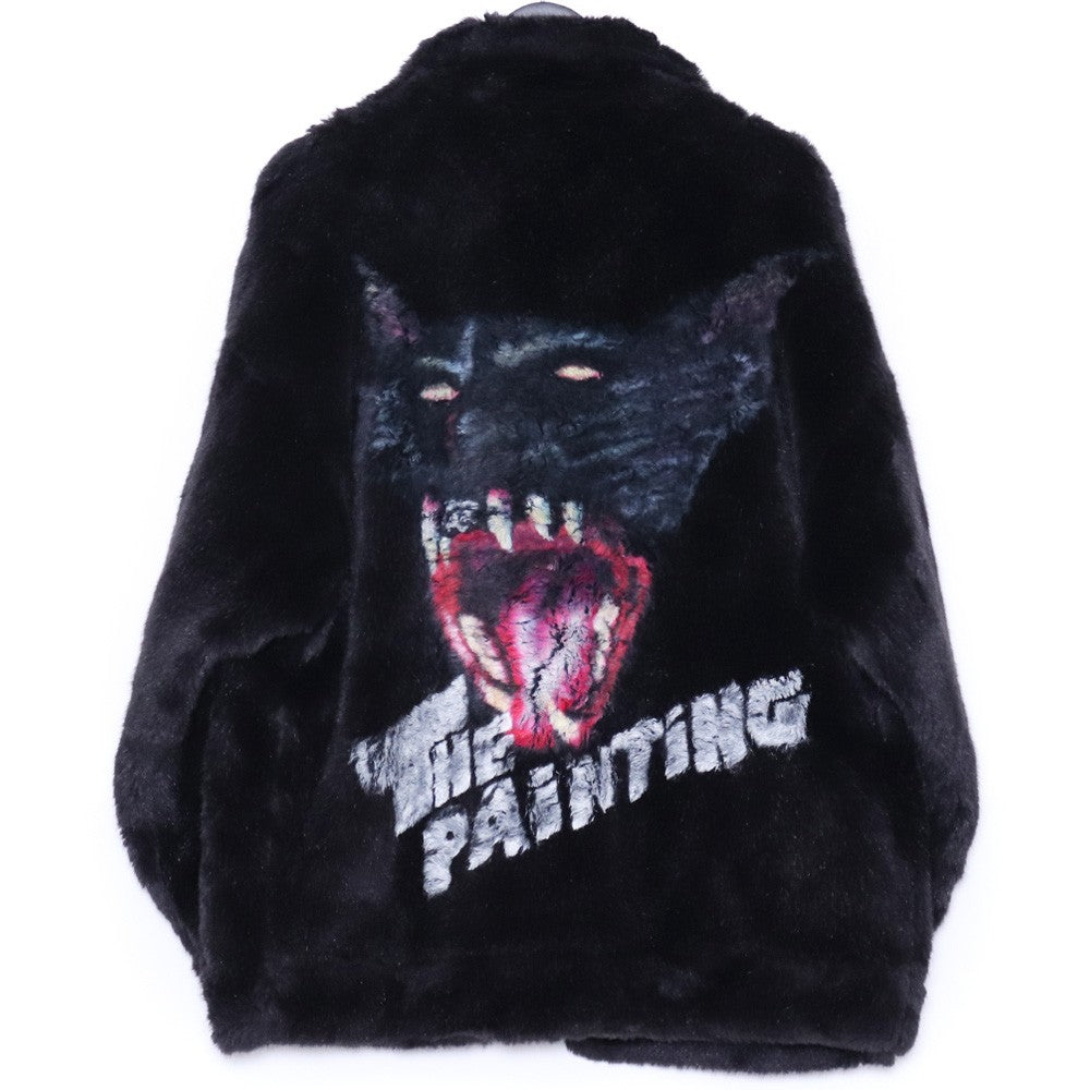DOUBLET 18AW Hand-Painted Fur Jacket Black Size S