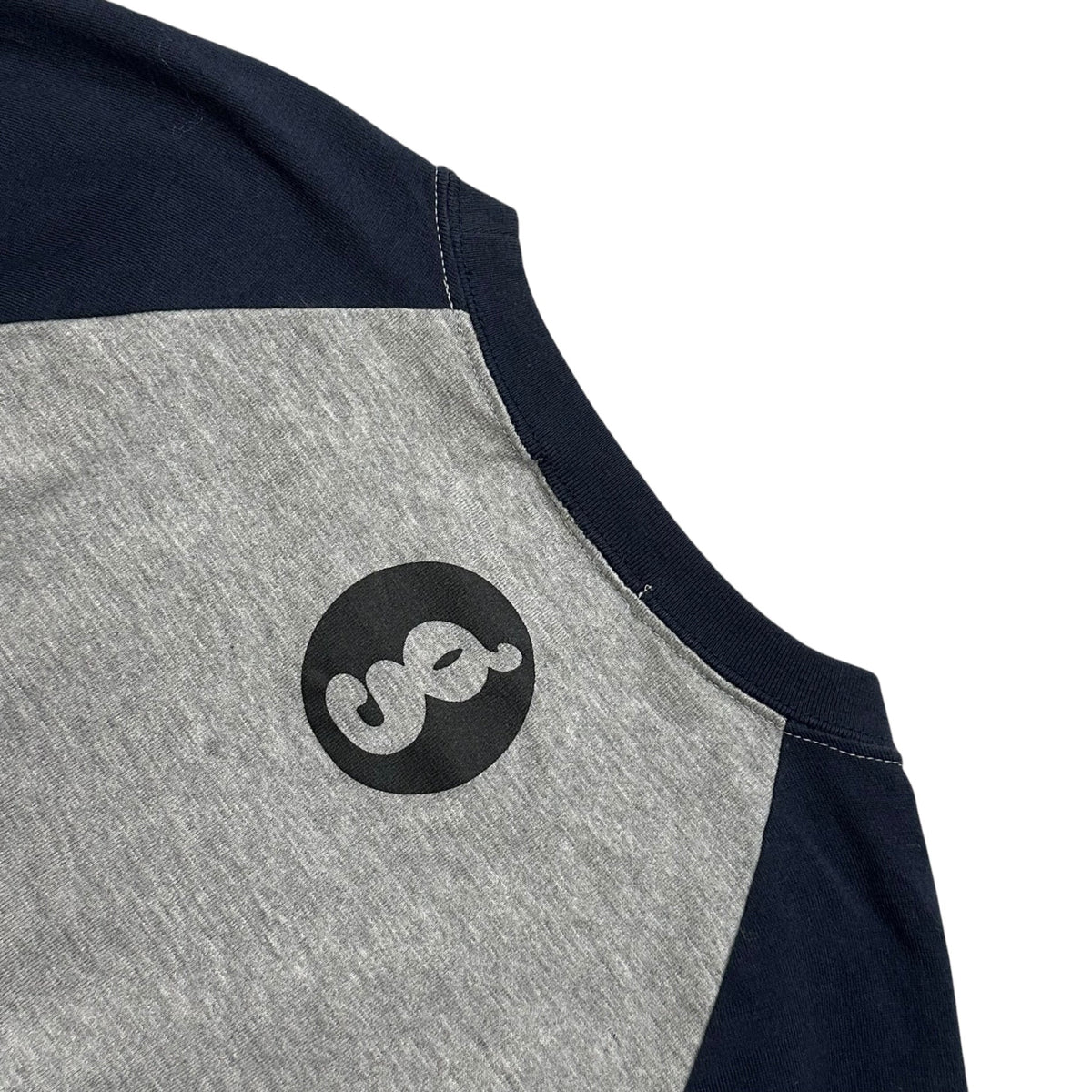 GOODENOUGH Glam G Logo 7/8 Sleeve Raglan Navy Gray Size 3