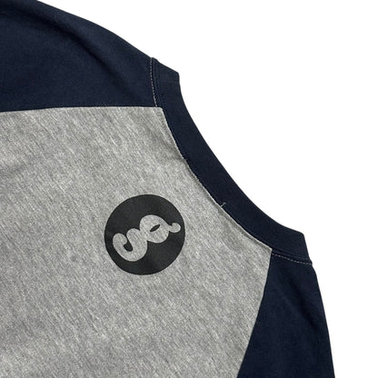 GOODENOUGH Glam G Logo 7/8 Sleeve Raglan Navy Gray Size 3