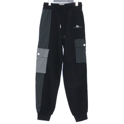 FENG CHEN WANG Striped Pocket Sweat Pants Black Size XS