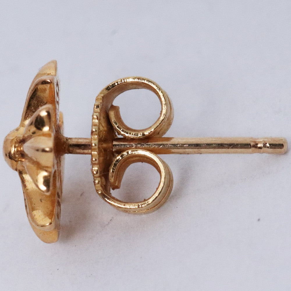 CHROME HEARTS 22K CH Plus Stud Earring Gold Size F