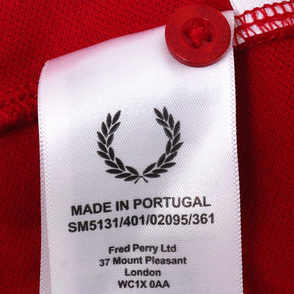 RAF SIMONS x Fred Perry Space Pocket Pique Polo Red Size 38
