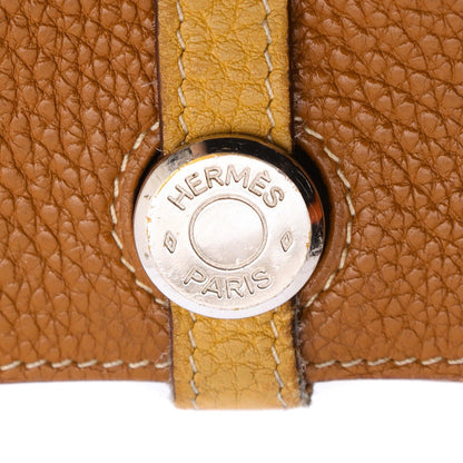 HERMES Dogon Compact Coin Wallet Brown Size ONE SIZE