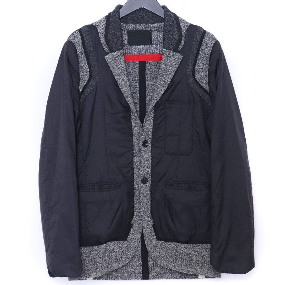 Undercover Padded Knit Panel Nylon Blazer Black Size 2