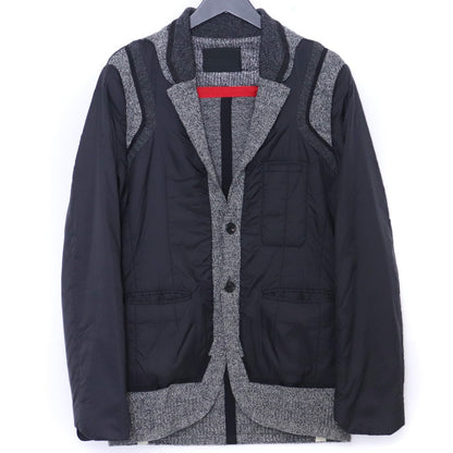 Undercover Padded Knit Panel Nylon Blazer Black Size 2