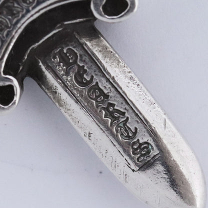 CHROME HEARTS Dagger Pendant Necklace Silver Size #10