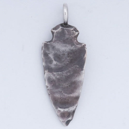 GORO'S K18 Gold Metal Arrowhead Pendant Silver