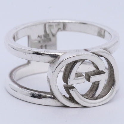 GUCCI Interlocking G Ring Silver Size JP 10