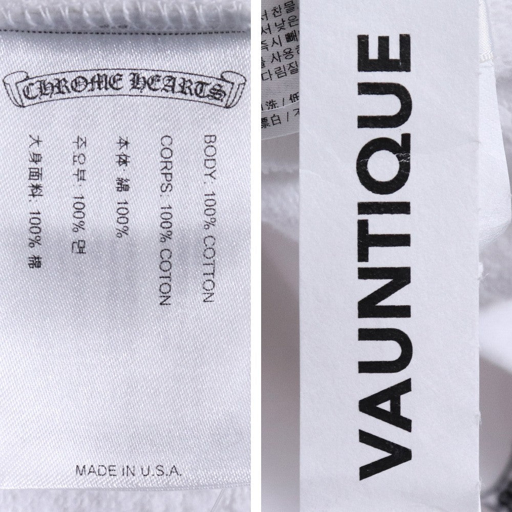 CHROME HEARTS Back Arch Logo USA Zip Up Hoodie White Size M