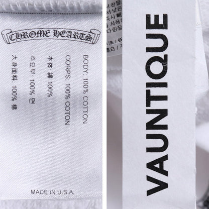 CHROME HEARTS Back Arch Logo USA Zip Up Hoodie White Size M