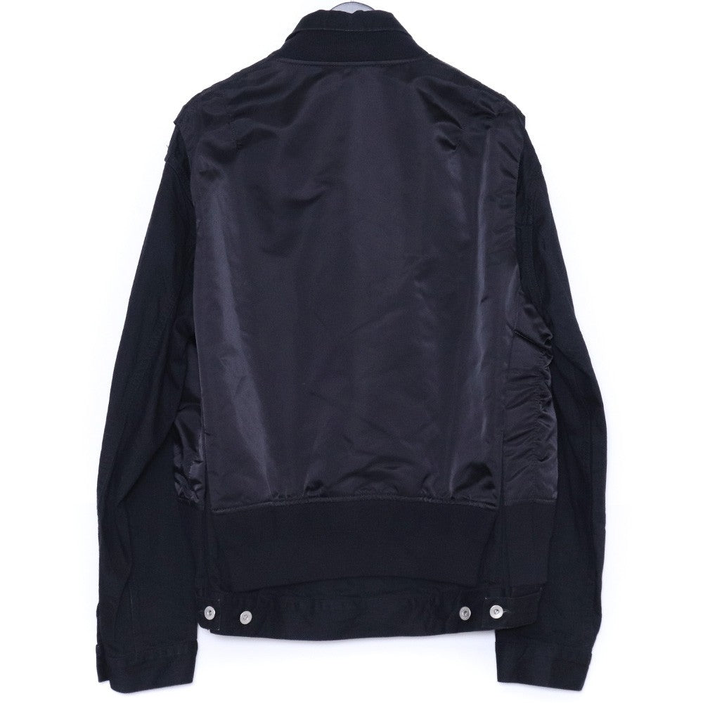 SACAI 22AW Nylon Twill Mix Blouson Jacket Black Size 2