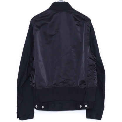 SACAI 22AW Nylon Twill Mix Blouson Jacket Black Size 2