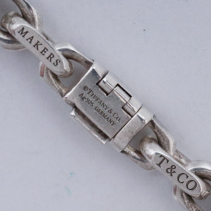 TIFFANY&CO. 1837 Makers Chain Necklace Silver Gold Size 62CM