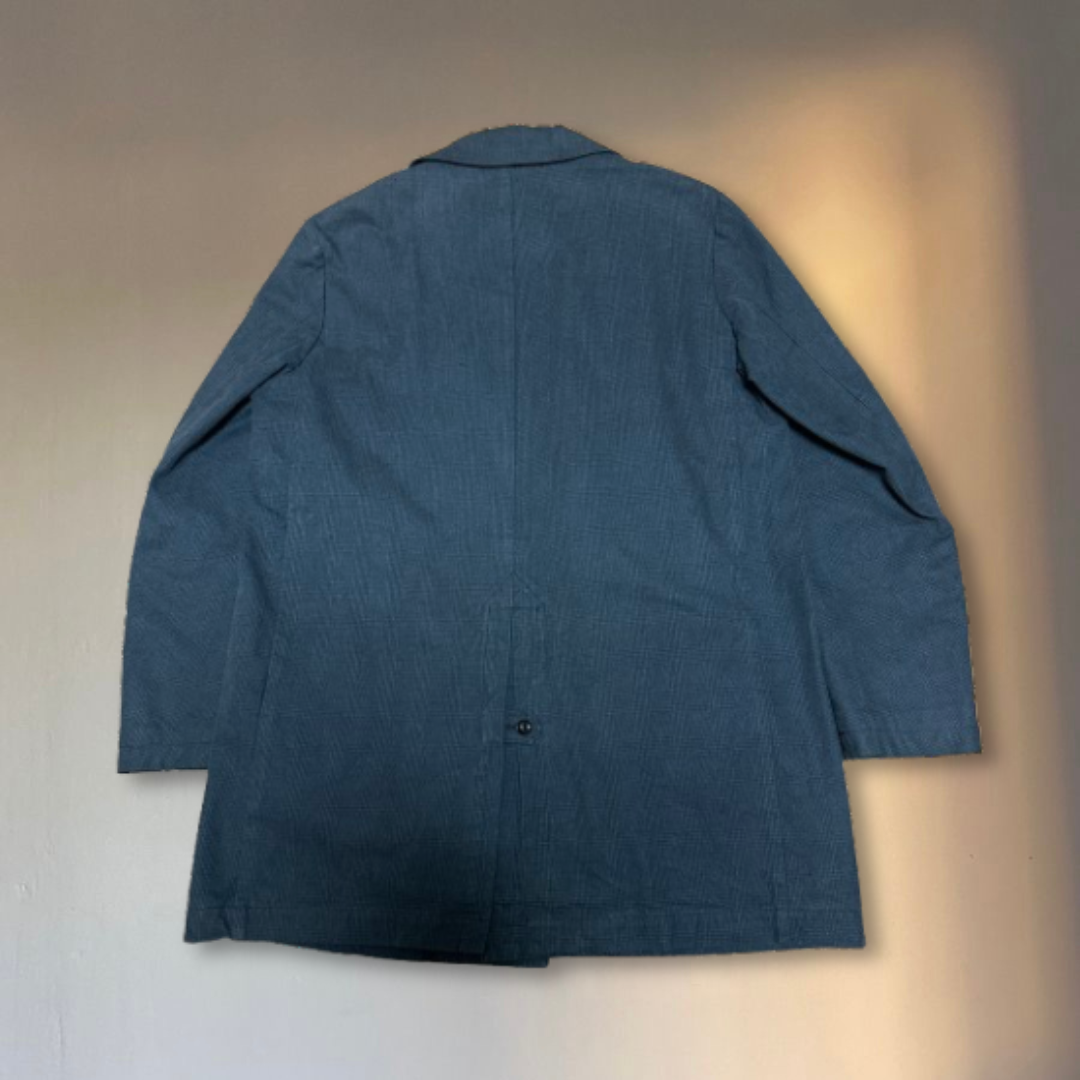 kolor Dark Gray Bal Collar Coat Checkered Liner