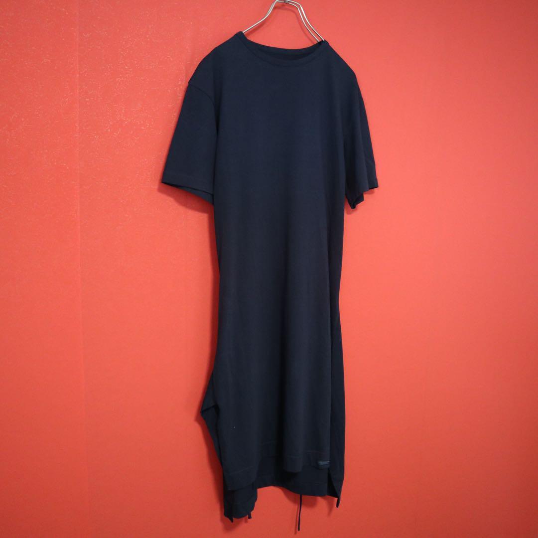 REGULATION Yohji Yamamoto Blue Back Tie Midi Dress Size 2