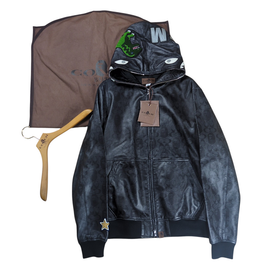 Bape A BATHING APE x COACH Shark Leather Jacket Size XL