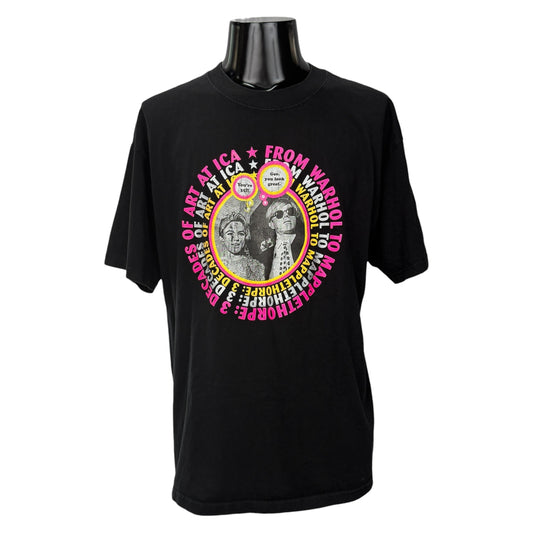 ANDY WARHOL 90s ICA "3 Decades of Vintage T-Shirt Size L