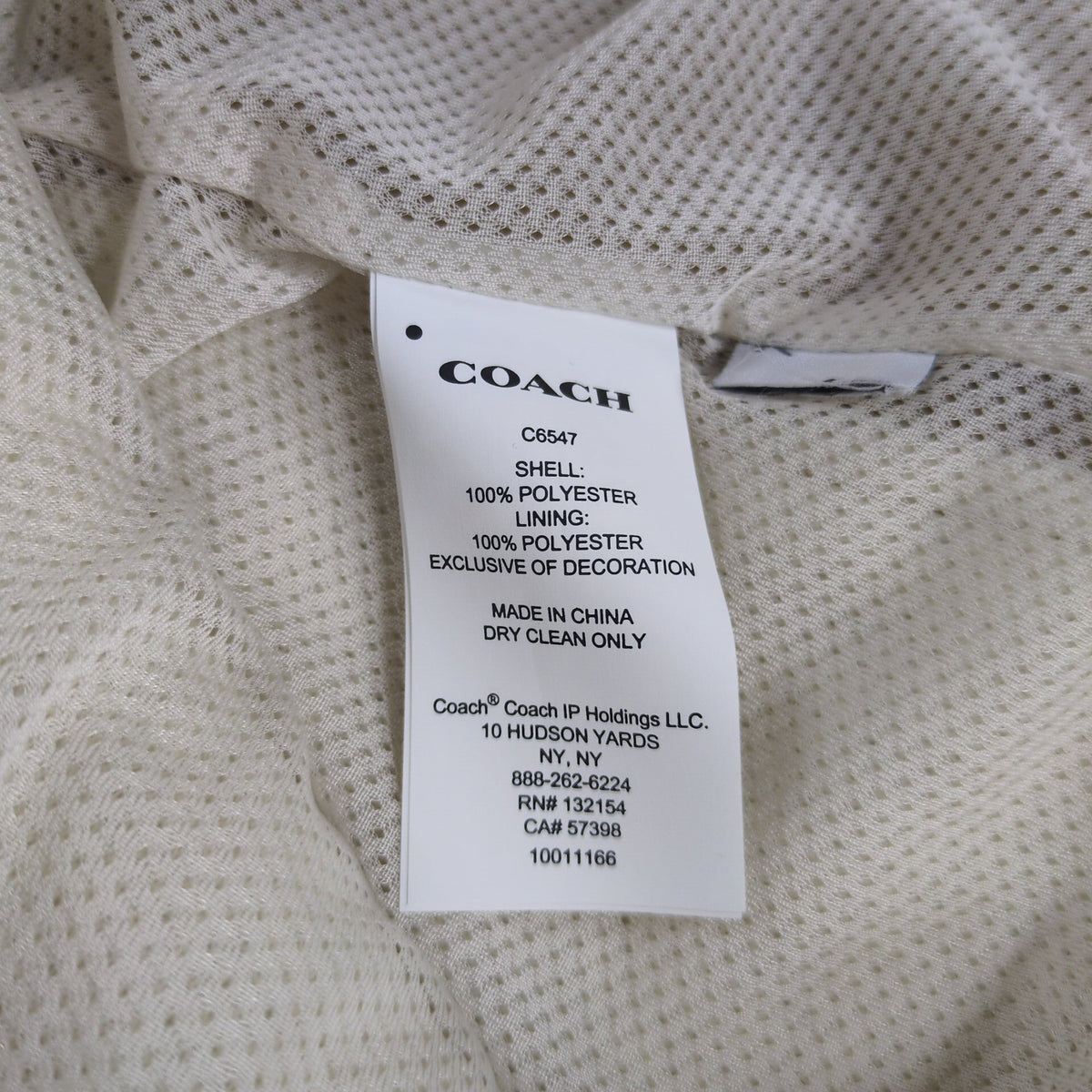 Coach Signature Pattern High Neck Fleece Jacket White Size S