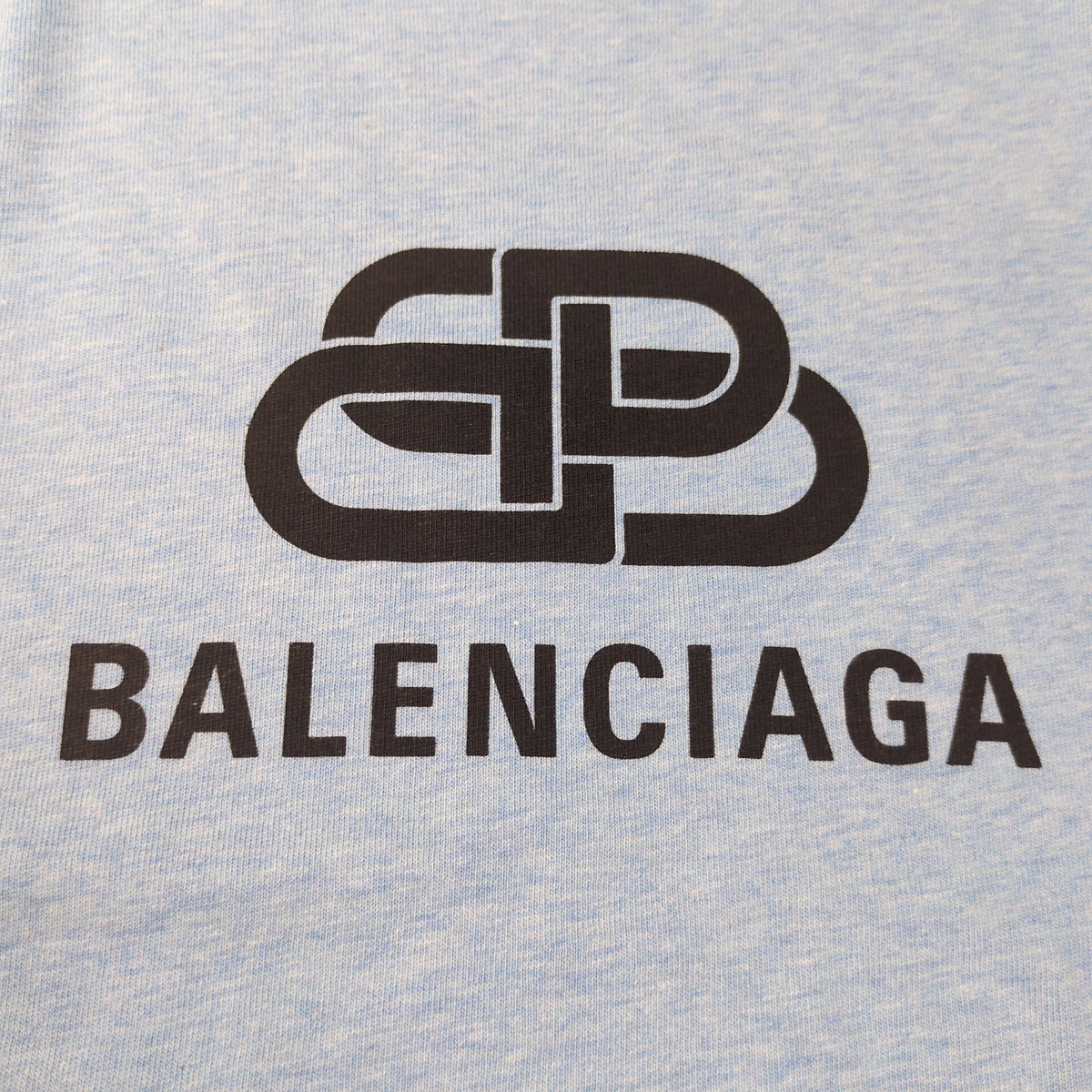 BALENCIAGA BB Logo Printed Cotton T-Shirt Size XS