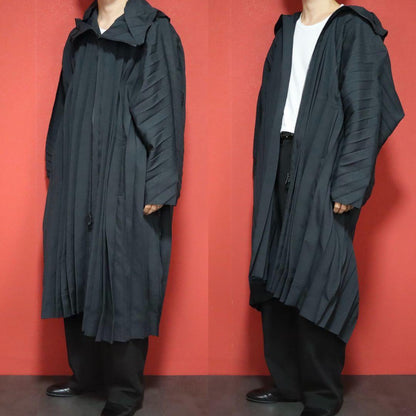 HOMME PLISSE ISSEY MIYAKE 24SS Pleated Hooded Coat Size 1