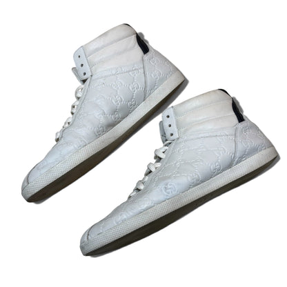 GUCCI Monogram High-Top Sneakers Size 8