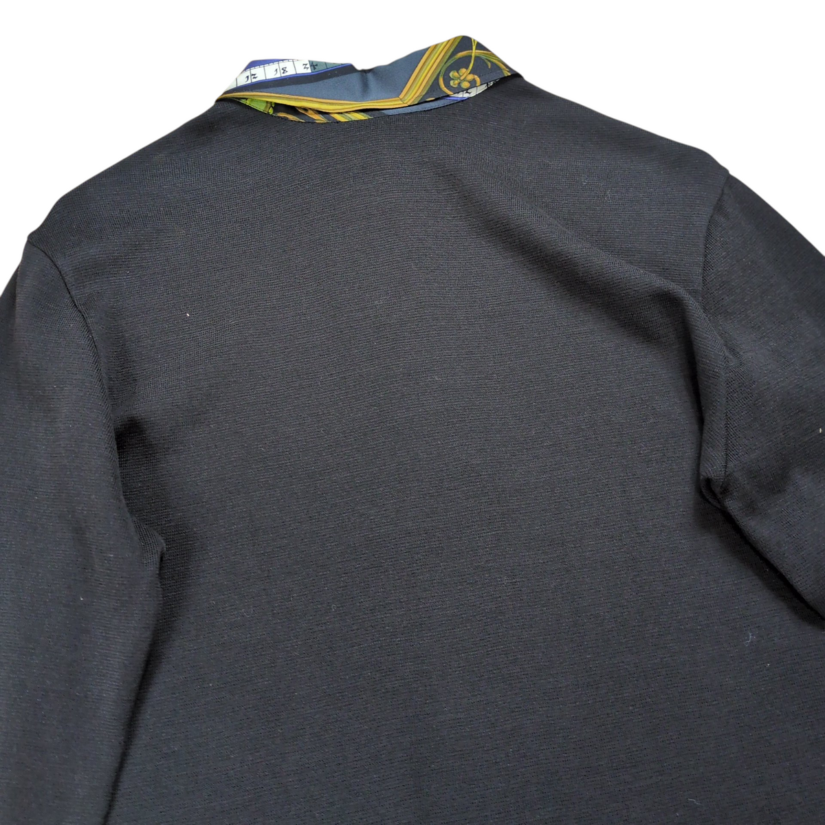 HERMES Margiela DIES ET HORE Silk Polo Shirt Black Size M