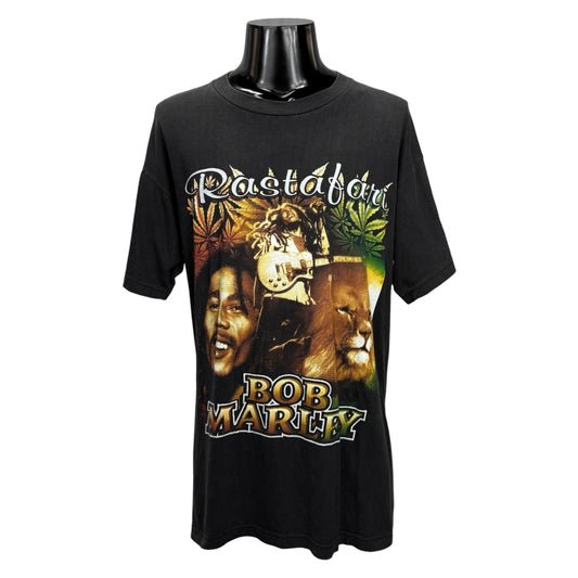 BOB MARLEY Vintage Rastafari Portrait Graphic T-Shirt Size L